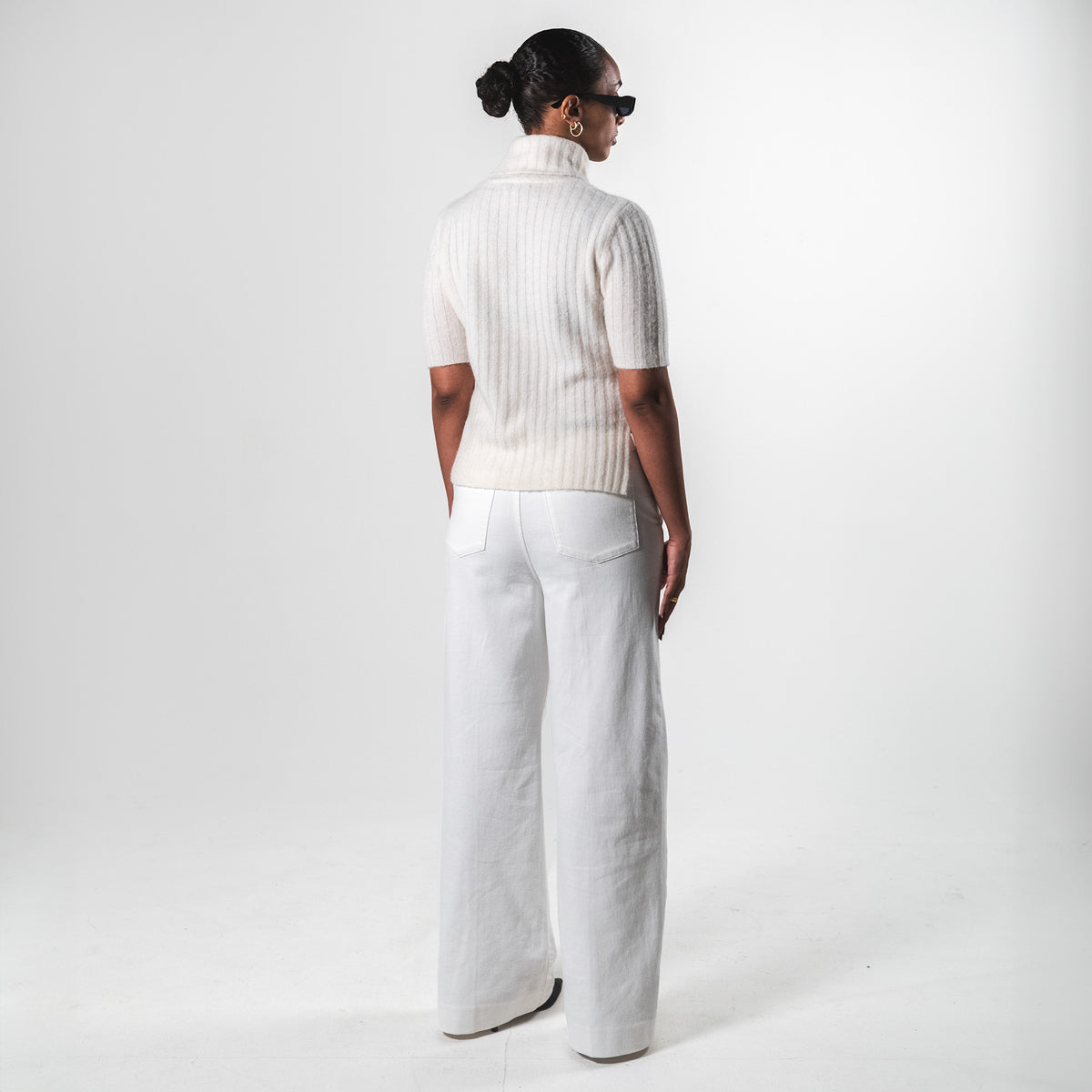 Alpaca Short Sleeve Turtleneck
